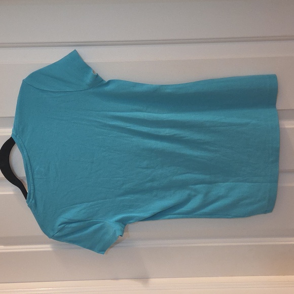 Jones New York Teal Fitted Short Sleeve T-Shirt Small - Picture 4 of 4